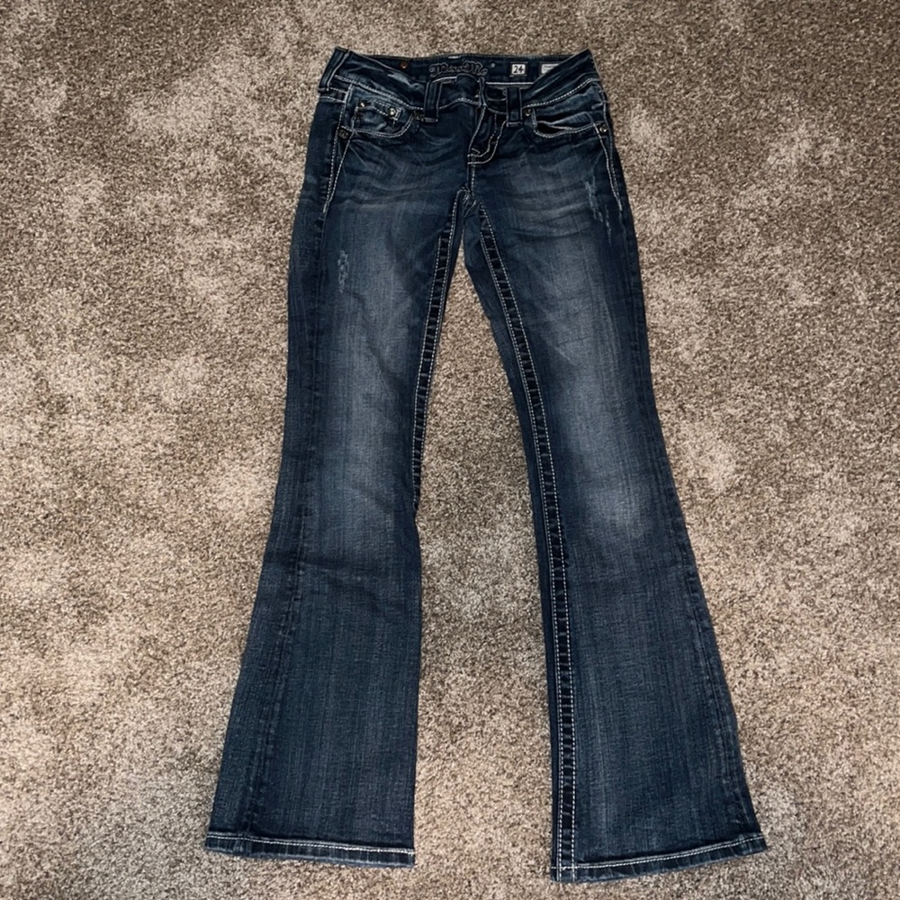 Flare bottom miss me jeans